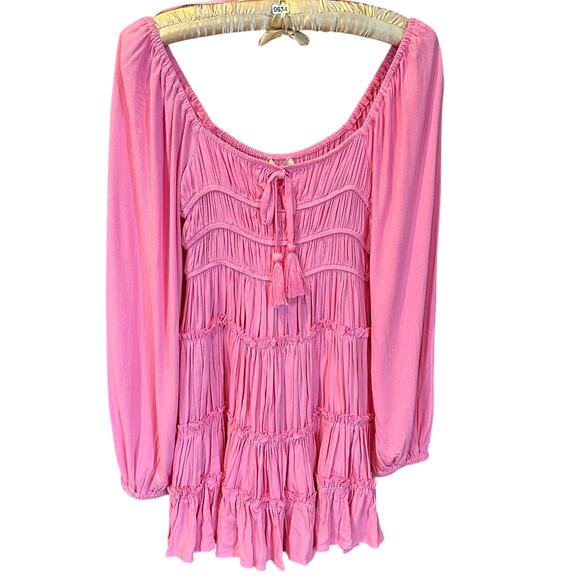 NWT, Chelsea & Violet Women’s Oversized XS Smocked Balloon Sleeve Tiered, K634 - Picture 1 of 14